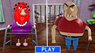 SCARY OBBY EVIL GRANDPA VS EVIL GRANDMA ESCAPE obby Full Gameplay ∣ NO Commentary roblox [upl. by Lleoj785]