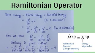 Hamiltonian Operator  Quantum Mechanics  Hamiltonian Operator explained in short [upl. by Yelrah]