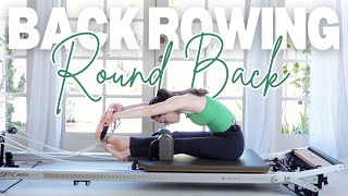 Back Rowing Round Back  Pilates Reformer Exercise Breakdown [upl. by Ennaxor]