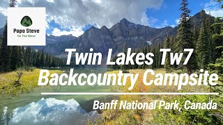 Twin Lakes Tw7 Backcountry Campsite  Banff National Park [upl. by Ahsienot]