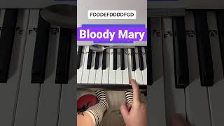 BLOODY MARY Piano Tutorial 💃🏻 Tiktok shorts [upl. by Hoffer]