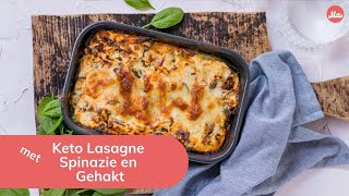 Keto Lasagne met Spinazie en Gehakt  Heerlijk en makkelijk te maken keto gerecht [upl. by Adekan]