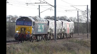 Europhoenix class 91s 91117 and 91120 dragged by DRS 57303 [upl. by Neb]