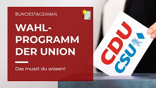 Wahlprogramm der Union CDUCSU  Steuercheck [upl. by Camey]