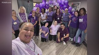 Painting New London purple in an effort to end Alzheimers [upl. by Abeh623]