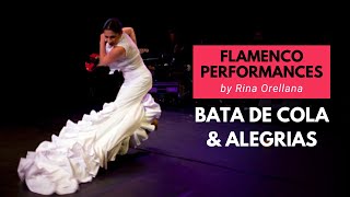 Flamenco Performances by Rina Orellana  Bata de Cola amp Alegrias [upl. by Ashbaugh952]