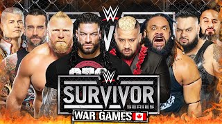 Roman Reigns Brock CM Punk Cody Rhodes vs Solo Sikoa Jacob Fatu Bronson Reed Tama  Survivor Series [upl. by Ynatsyd]