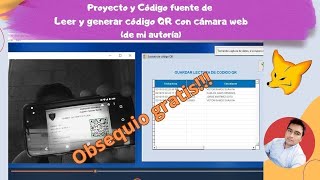 Proyecto y Código fuente 2024 Generar QR y Leer código QR con cámara web [upl. by Kenwee]