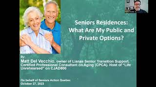 Housing webinar 2 Different Types of Housing for Seniors [upl. by Maibach78]