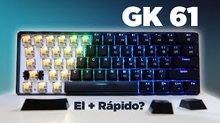 GK61 con Switches GATERON YELLOW 🟡 Teclado Gaming más rápido ⚡️ VS Steelseries APEX PRO TKL [upl. by Oznol713]