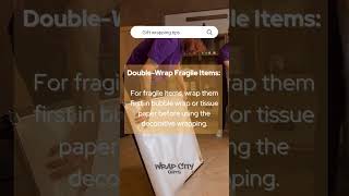 GIFT WRAP TIP PROTECT FRAGILE ITEMS WITH MORE THAN YOU THINK YOU NEED shorts giftwrapping howto [upl. by Jacklyn876]