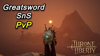 Throne and Liberty Greatsword SnS PvP Part2 [upl. by Lleksah]