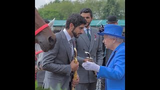 Queen Elizabeth honors Sheikh Hamdan on winning Windsor Royal Endurance Race 18 May 2014 [upl. by Faso109]