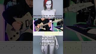 Marilyn Manson  Coma White from Mechanical Animals Album 1998 guitartabs guitarcover tab [upl. by Fariss256]