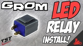 How To Honda Grom LED Flasher Relay [upl. by Eilzel]