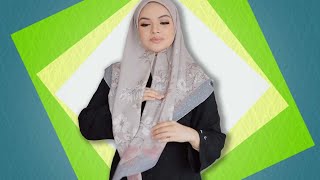 Cara Memakai Jilbab Segi Empat Modern Terbaru 2024 hijabtutorial hijab hijabstyle [upl. by Ecirtnahs]