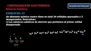 Números cuánticos antimonio Ejercicio 12 [upl. by Guria387]