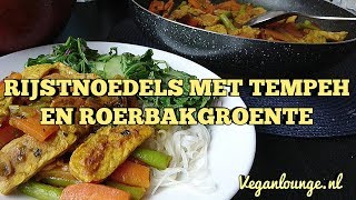 RIJSTNOEDELS MET TEMPEH EN ROERBAKGROENTE🍜 [upl. by Ahsinat]