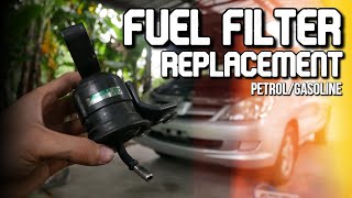 DIY Toyota Innova Fuel Filter Replacement 1TRFE Gasoline Engine [upl. by Jenette924]