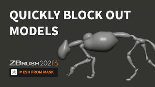 ZBrush 20216 Mesh from Mask  Watch the Full Presentation in the Description [upl. by Shannen15]