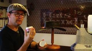 BK Smith Conditioner on a leather hat Tutorial By Hats By The Hundred [upl. by Allebasi]