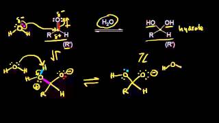 Formation of hydrates  Aldehydes and ketones  Organic chemistry  Khan Academy [upl. by Minor488]