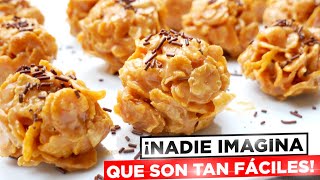 BOLITAS de CORNFLAKES 🍬😍 BOMBONES de CEREALES KELLOGGS EN 5 MINUTOS 😋🍬 ¡SOLO lleva 4 INGREDIENTES [upl. by Nareht]