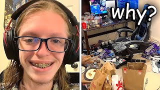 TikTok Streamer Refuses to Clean His Room [upl. by Giark213]