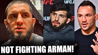 BREAKING Islam Makhachev REVEALS NEW OPPONENT after UFC CANCELLED Tsarukyan Fight Chimaev Dana [upl. by Aliuqahs]