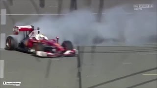 Ferrari Finali Mondiali 2016  Sebastian Vettel amp Kimi Raikkonen perform donuts [upl. by Aivonas93]