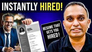 How to write Resume as an EXPERIENCED professional  Get hired at McKinsey Google Amazon ATS Resume [upl. by Gaul]