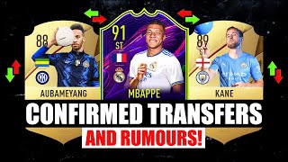 FIFA 22  NEW CONFIRMED TRANSFERS amp RUMOURS ✅😱 ft Aubameyang Mbappe Kane… [upl. by Mak]