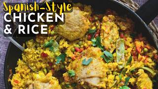 Chicken and Rice Spanish Style Arroz con Pollo  Easy One Pan Recipe [upl. by Hannaj]