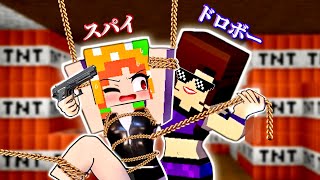 最強女スパイ vs 大ドロボー【マイクラ】（ぴこみんず ）お宝を奪い返す！ [upl. by Hazlip]