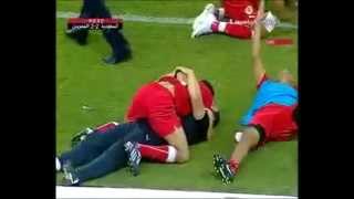 الدقائق المجنونه في مباراة السعوديه والبحرين 22 تصفيات كأس العالم 2010 [upl. by Lleinad]