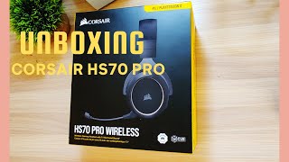 UNBOXING  CORSAIR HS70 Pro Wireless Headset [upl. by Rozella]