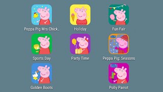 Peppa Pig SeasonsPeppa Pig Party TimePolly ParrotHappy Mrs ChickenHolidayGolden Boots [upl. by Earvin552]