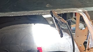 Working on getting Jeep XJ Fenders to clear 40quot offroad tires [upl. by Iyre]