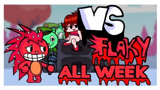 Friday Night Funkin  Flaky Happy Tree Friends Mod  All Week [upl. by Hansel813]