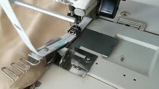 SCT21L02 Double Needle Curtain Hemming and Tape Attaching with Conveyor Workstation [upl. by Cuthbertson592]