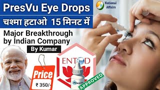 PresVu Eye Drops That Can Remove Reading Glasses In 15 Mins  Entod Pharmaceuticals  Presbyopia [upl. by Michael]