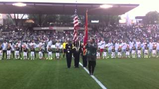 Portland Timbers vs Sporting KC National Anthem  Kyra Smith [upl. by Kabob431]