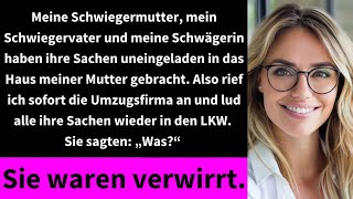 Meine Schwiegermutter mein Schwiegervater und meine Schwägerin haben ihre Sachen uneingeladen in [upl. by Collen]