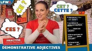 Practise your French demonstrative adjectives CE CET CETTE CES [upl. by Messab]