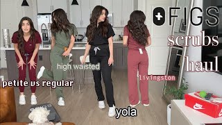 FIGS SCRUBS HAUL  different stylescolors amp petite scrub pants vs regular [upl. by Bollen]