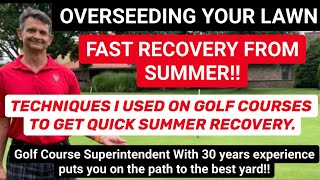 Overseeding your lawn the easy way Golf Course Superintendent shows you how to seed your yard [upl. by Trevar]