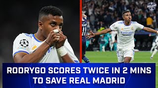 Rodrygo Scores 2 Goals in 2 Minutes to Save Real Madrid vs Manchester City  CBS Sports Golazo [upl. by Adiaz172]