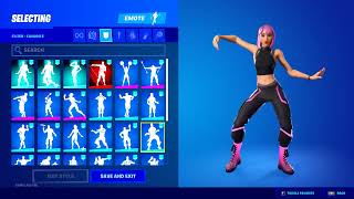 Fortnite HARMONIZER dancing rare emotes in locker for tiktoks [upl. by Iroc]