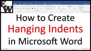 How to Create Hanging Indents in Microsoft Word [upl. by Severn763]