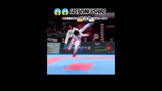 Wow 😱😱 Last Time Ushiro Ura Mawashi Geri  Karate Fight  WKF karate kumite shorts martialarts [upl. by Atikaj]